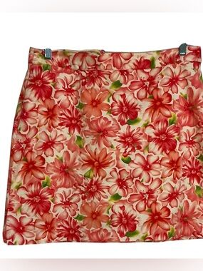 Women’s EP Pro Floral Athletic Golf Skort - Coral Pink With Pockets Size 12